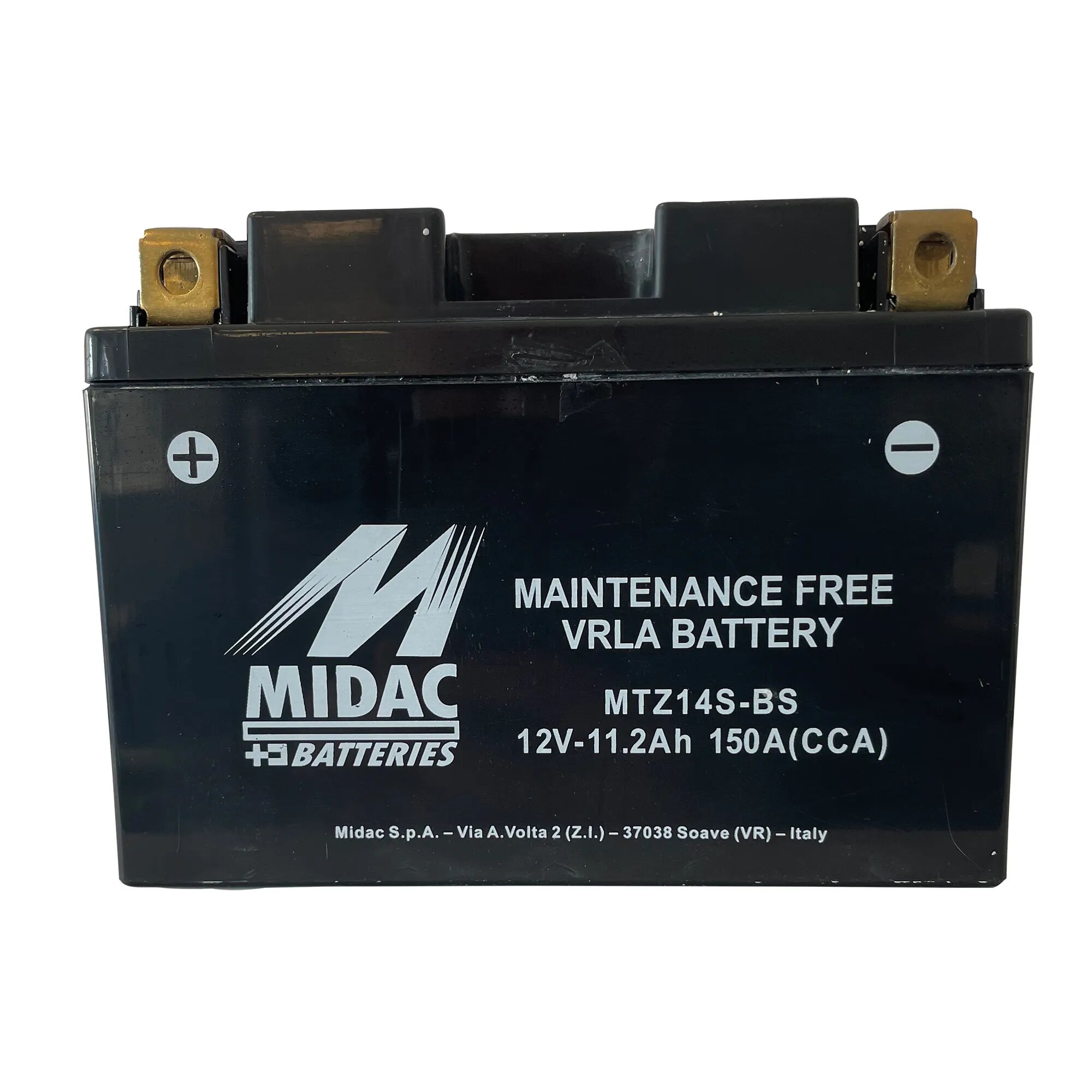 Midac BATTERIA MOTO 11 Ah 150 A  150x87x110 mm (LxPxH) PESO 3,72 kg