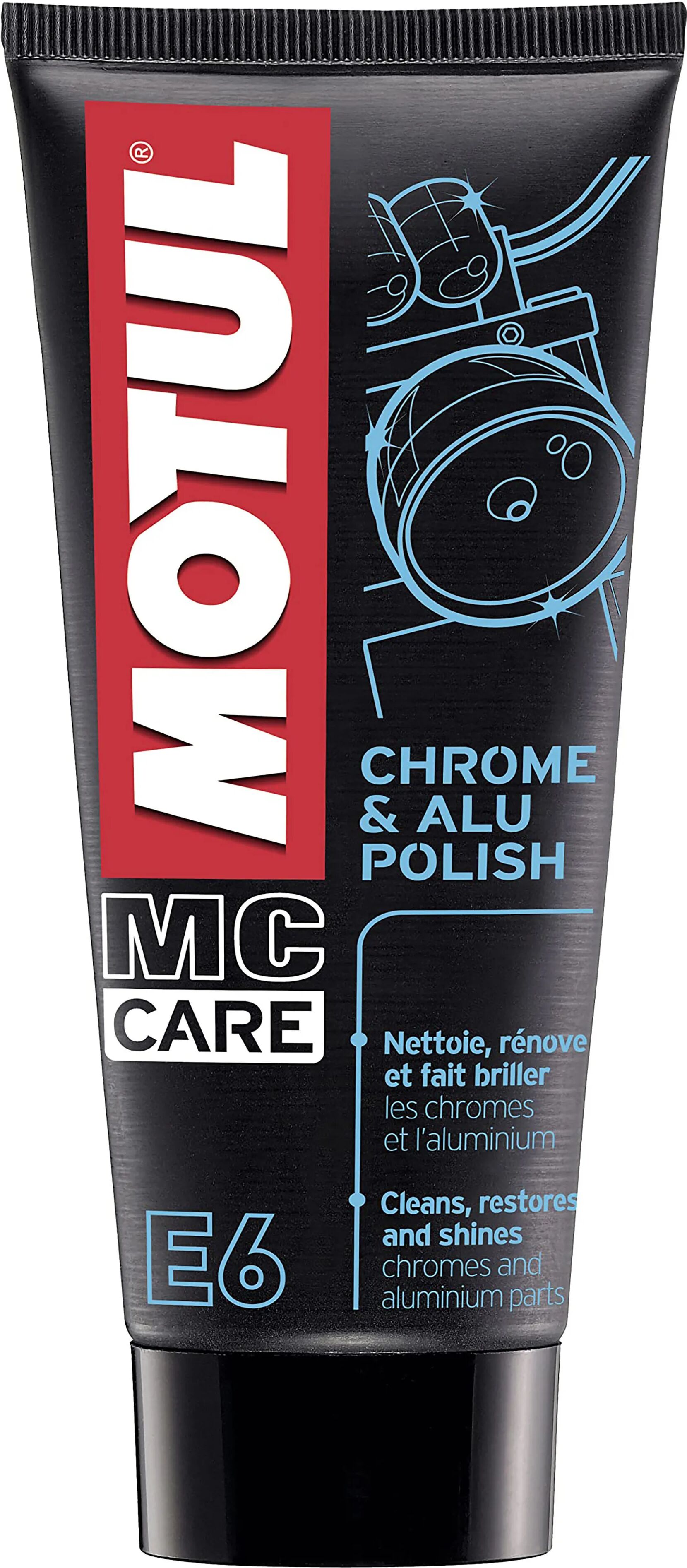 Tecnomat PULITORE CROMATURE E PARTI ALLUMINIO 100 ml MOTUL E6 - CHROME & ALU POLISH