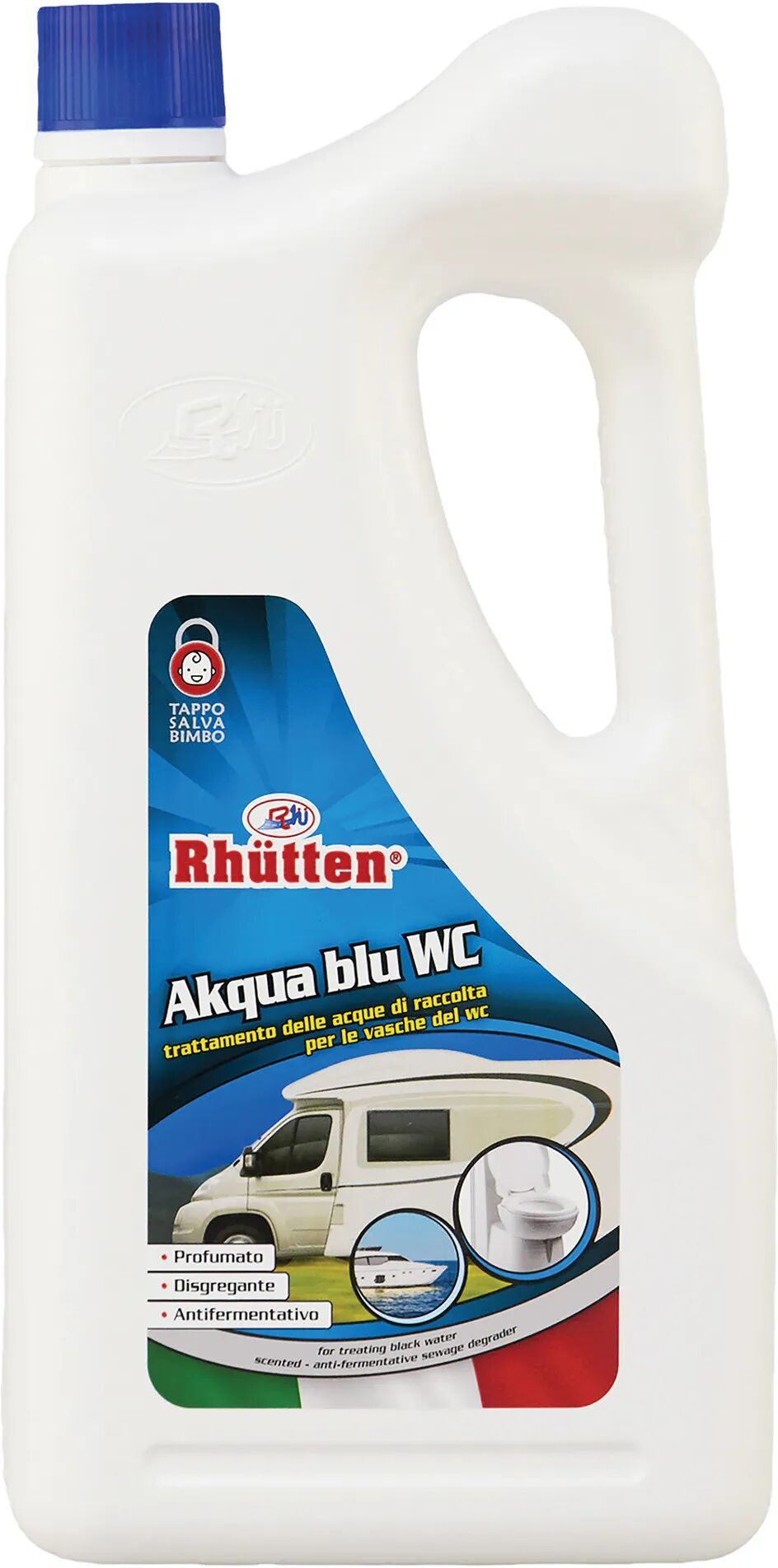 Tecnomat LIQUIDO TRATTAMENTO ACQUE NERE 2 l AKQUA BLU RHUTTEN NAUTICA E CAMPER