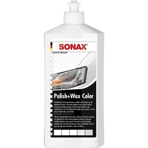 SONAX Black Polish & Wax Color white (500 ml) polish met kleurpigmenten en wascomponenten   Art.nr. 2960000