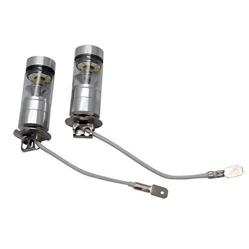 MASO H3 LED mistlampen 12V 100W Super Heldere DRL Dagrijverlichting Lampen 6000K 1000LM Rijverlichting (Pack van 2)