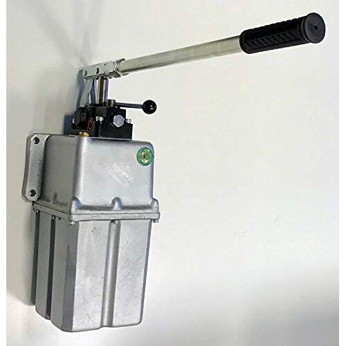 Uzman-Versand 45cc hydraulische handpomp met 5 liter tank dubbelwerkend + handhendel, hydraulische pomp hydraulische handpomp hydraulische olie
