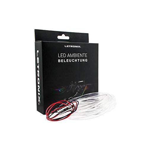 letronix LED-lichtstrip, sfeerverlichting, autosfeerverlichting, 12V 2 m, lichtgeleider (rood)