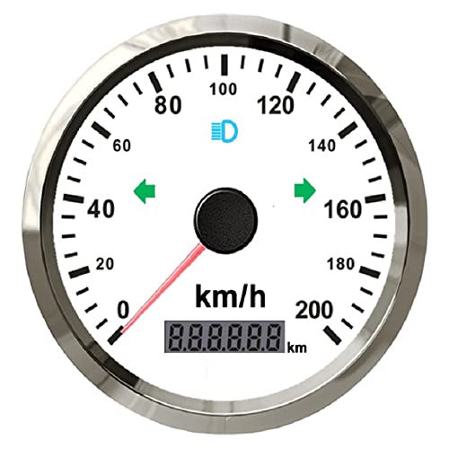 ELING Auto Motorfiets GPS Snelheidsmeter Kit Kilometerteller 0-200km/h Kilometerstand 85MM met Achterlicht