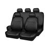 WDFDVFD 9 stuks lederen autostoelhoezen, voor Toyota Aygo X AB70 / Aygo 5-Door/Aygo 3-Door 2005-2025 antislip waterdicht ademend zitkussen, beschermers accessoires,E