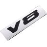 VISIYUBL 3D Metalen V6 V8 Autostickers Embleem Badge Decal Geschikt for BMW Geschikt for Audi Geschikt for Ford Geschikt for Focus Geschikt for Honda (Color : For V8 Stickers-02)