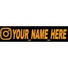 N\P Aangepaste Gepersonaliseerde Instagram Auto Sticker Vinyl Decals Motorfiets Auto Stickers voor Instagram FACEBOOK (GEEL, 20 cm x 4 cm)