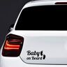 Autodomy Baby On Board Baby aan boordvoeten Baby in Car Sticker Pakket 2 stuks voor Auto (zwart)