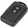 Nunafey Compacte ABS-sleutelhoes, draagbare sleutelbehuizing, sleutelbehuizing, 2 knoppen Nissan Note voor Nissan X-Trail Nissan Qashqai Nissan Micra