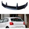 LHZPGC Auto-achterdakspoilers voor VW Polo Hatchback, achterspoilerlip, bodykit-spoilers,A-Black