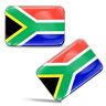 Biomar Labs ® 2 x 3D gel siliconen stickers Zuid-Afrikaanse vlag Zuid-Afrika Afrikaanse vlag Zuid-Afrikaanse vlag Zuid-Afrika vlag ZA auto motorfiets fiets raam deur PC tablet laptop F 76