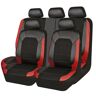 REIJAX Lederen autostoelhoezen, voor Sk-oda Kushaq 2021-2024 Universal 5 zitplaatsen 9-delige set Full Surround ademend auto-zitkussen,C