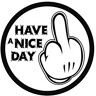 BCCORONA BC Corona ADH06405 sticker, Have A Nice Day, 5,9 x 5,9 cm, vinyl, decoratief, auto, wit