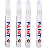 INION Wit / wit 4x stuks bandenstift bandenmarker auto motorfiets fietsband bandenmarker marker pen belettering waterdicht weerbestendig