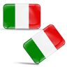 Skino 2 x sticker 3D gel siliconen stickers Italië vlag Italië vlag vlag vlag vlag vlag vlag autosticker F 29