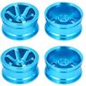 01 02 015 RC Auto Velg, 1/10 4 stuks RC Velg Stabiel voor 1/10 RC Auto voor RC Drift Car(Zes sprak blauw)