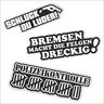 folien-zentrum 3 stickerset Schluck Du Luder 12 x 3,5 cm remmen 15 x 5 cm politiecontrole 16 x 5 cm hoogwaardige sticker auto tuning OEM & JDM autosticker grappige stickers Stickerbomb