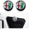 BOJOUL Vervanging van Auto-Emblemen, voor Alfa Romeo 74MM Embleem Logo Frame Trim Compatibele Emblemen Teken Letters Badge Logo Auto-Accessoires,A