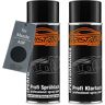 TRISTARcolor Auto verf Spuitbus set voor Mazda A3F Brillant Black/Brillantschwarz Base coat blanke lak spuitbus 400ml