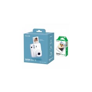 Fujifilm Instant Camera instax mini 12 CLAY White+instax mini glossy (10pl)