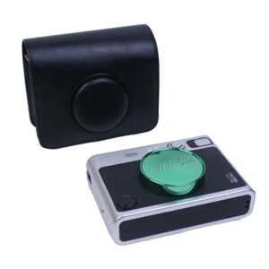 Generic Fujifilm Instax Mini Evo PU leather case with strap - Black Black