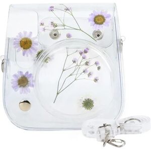 Unbranded Til Instax Polaroid mini12/11/9/8 Transparent Daisy Star kamerataske PVC opbevaringstaske Lilla