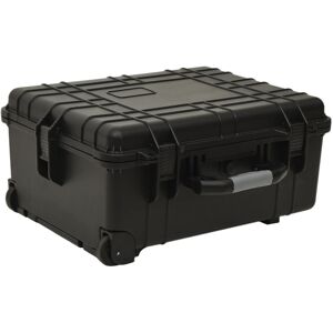 vidaXL flightcase med hjul 58x45x27 cm PP sort