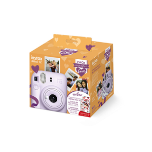 Fujifilm Pack Iconique Love instax Mini 12 Violet + Pack de film 10 vues + Housse - Publicité