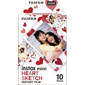 Fujifilm 10 Films Instantané Mini Heart Sketch - Publicité