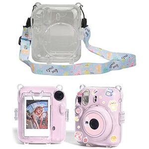 Bewinner Étui pour Appareil Photo, étui pour Appareil Photo Durable avec Bandoulière et Autocollants pour Mini 12, Coque de Protection Transparente, Stockage de Photos, Design Respectueux - Publicité