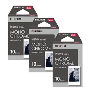 Fujifilm 16531958 instax 3 x 10 Film mini caméra, Monochrome Ww1 Noir/Blanc - Publicité
