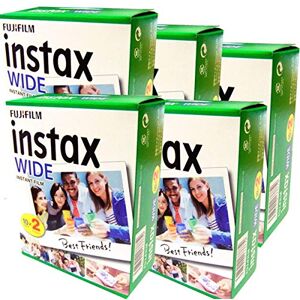 Fujifilm Instax Wide – Lot de 5 boîtes de 20 pellicules (100 photos format large) pour appareil photo instantané Fuji Instax 210 200 100 300 - Publicité