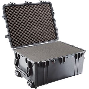 PELI 1630 valise de transport pour équipement de production photo et vidéo, IP67 étanche eau et poussière, capacité de 148L, fabriquée aux États-Unis, avec insert en mousse personnalisable,noire - Publicité