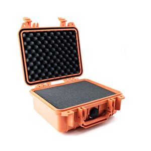 PELI 1200 Protective Case for Sensitive Devices, IP67 Watertight and Dustproof, 12L Capacity, Made in US, With Customisable Foam Insert, Orange
