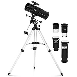 Uniprodo Télescope Réflecteur Enfant Newton pour Débutant UNI_Telescope_11 (Distance Focale 1 400 mm, Objectif Ø 150 mm, Trépied, Porte-Oculaire 1,25", Nombreux Accessoires Compris) - Publicité