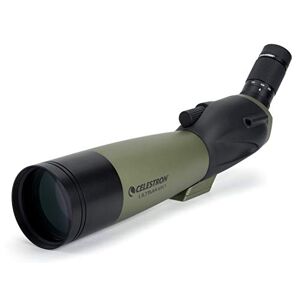 Celestron 52250 Ultima 20-60x80mm Angled Refractor Spotting Scope Telescope with Multi-Coated Optics, Waterproof Rubber Tubing and Soft Carry Case, Green