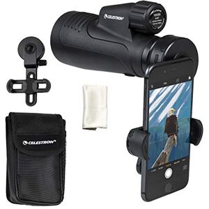 Celestron 72370 Outland X 10x50 Waterproof Monocular with Smartphone Adapter, Bluetooth Remote, Eyepiece Covers and Belt Case - Durable Housing, BaK-4 Prism Glass and Multi-Coated Optics, Black