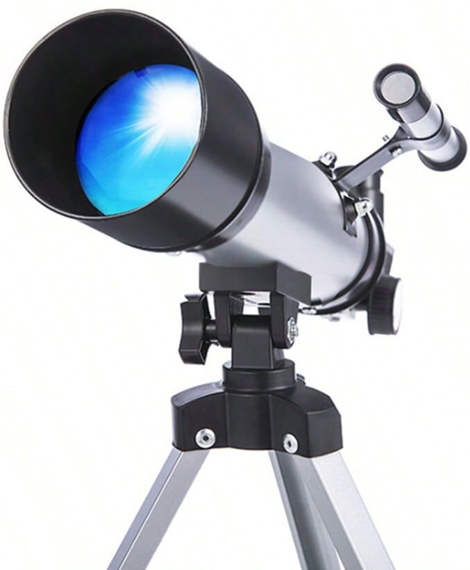 SHEIN High Magnification Monocular High Definition Astronomical Telescope, Ideal For Students Exploring The Sky White one-size