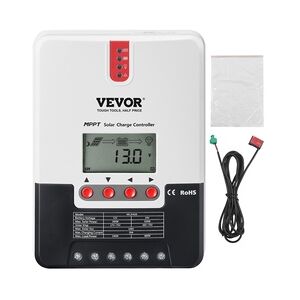 VEVOR 20A 12/24 V MPPT Solarladeregler Solarregler Solarmodul Laderegler mit LCD-Bildschirm RS232-Schnittstelle, externes Bluetooth-Steuermodul (optional) Ladereglerzubehör