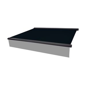 Planesium Premium Markisentuch ( 3m / 300cm x 250cm / 2,5m Schwarz ) Markisenbespannung Markisenstoff Markisen Tuch Markisevolant OHNE Volant