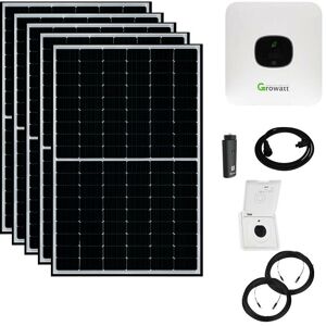 LIECKIPEDIA 2000 Watt Plug & Play Solaranlage mit Unterputzsteckdose, Growatt Wechselrichter, Solarspace