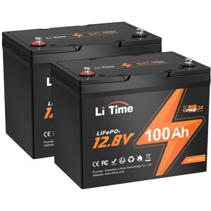 LITIME Batterie LiFePO4 12V 100Ah Akku Lithium ,4000-15000 Zyklen,10 Jahre Lebensdauer idealer Ersatz für Blei-Säure, AGM-Batterie, perfekt für Solaranlage