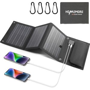 Tragbares 28W Solarpanel mit QC3.0-USB/Typ-C Anschluss, faltbar Solarladegerät , ideal für Handy-Tablet-Powerbank-Kamera usw, 30340 - Homemore