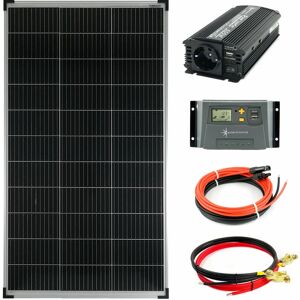 SOLARTRONICS Komplettset 1x140 Watt Solarmodul 600 Watt Wandler Laderegler Photovoltaik Inselanlage