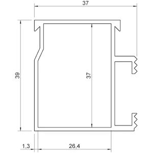 Würth Montageschiene 39x37 MNTGSHN-SOL-ALU-39X37-3300MM ZEBRA