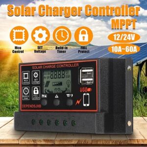 HEET MPPT 12V/24V Solar Charger Controller USB Solar Panel Regulator 30A