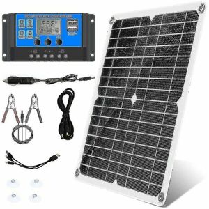 300w 12v/24v solpanelsæt sæt battericlips oplader + 40a controller kompatibel bil Rv campingvogn Newway