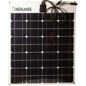 Highlands Fleksibelt solpanel 50 W beregnet til autocamper, campingvogn, båd.