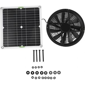 Solar Panel Fan Kit 10in 100W Vandtæt Solpanel Rund Ventilationskasse Udstødningsventilator til hønsegårds drivhusskur