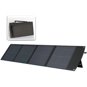 Panneau solaire portatif SolarTec 200 - 200w 18V 6.6A - 4 pans monocristallins - Port USB A-C - Câble DC - Protec